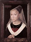 Hans Memling Canvas Paintings - Portrait of a Young Woman